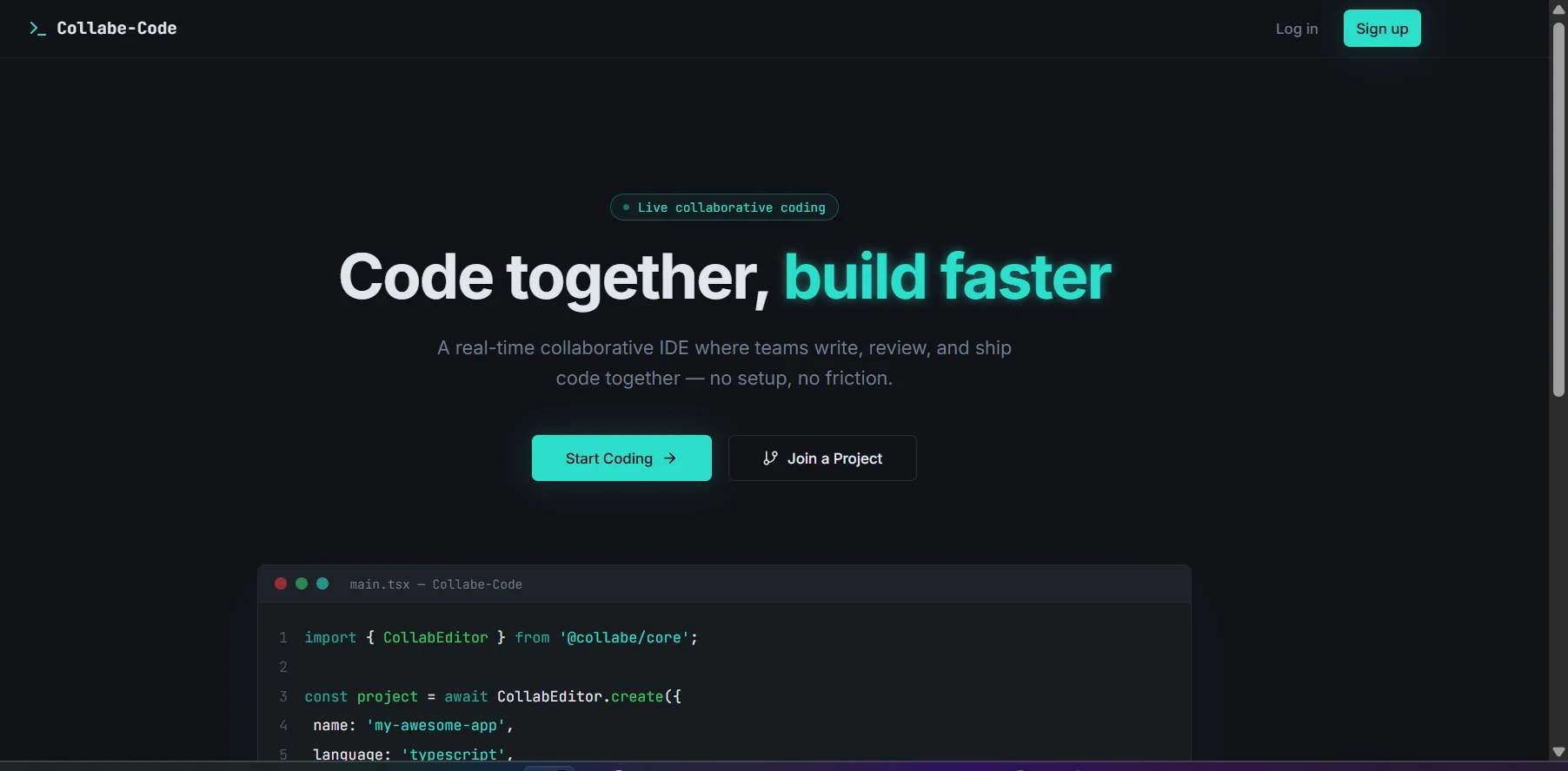 Collabe-Code screenshot